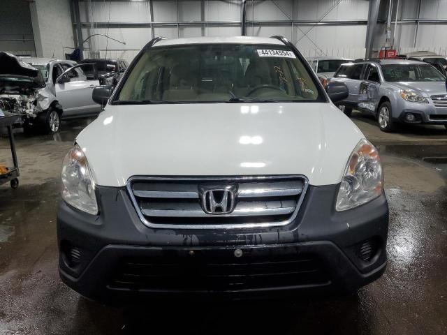 JHLRD68546C004447 - 2006 HONDA CR-V LX WHITE photo 5