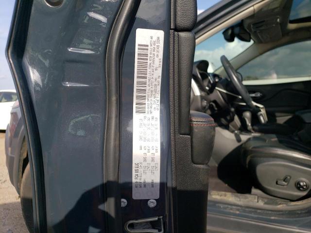 1C4PJMBS7HW551830 - 2017 JEEP CHEROKEE TRAILHAWK GRAY photo 12