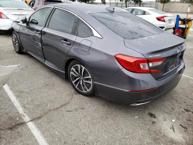 1HGCV3F59NA008894 - 2022 HONDA ACCORD HYBRID EXL GRAY photo 2