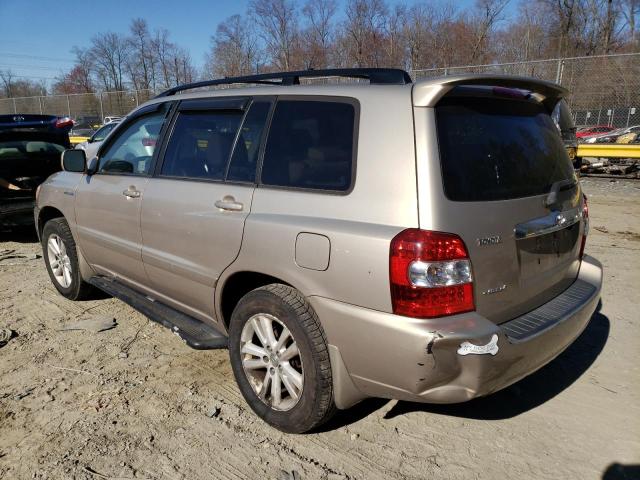 JTEHW21A270042955 - 2007 TOYOTA HIGHLANDER HYBRID BEIGE photo 2