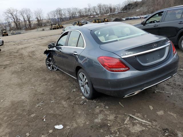 55SWF4KB1FU042457 - 2015 MERCEDES-BENZ C 300 4MATIC GRAY photo 2