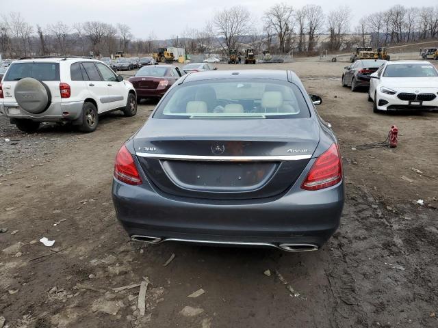 55SWF4KB1FU042457 - 2015 MERCEDES-BENZ C 300 4MATIC GRAY photo 6