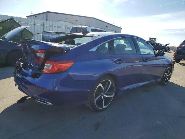 1HGCV1F39MA110827 - 2021 HONDA ACCORD SPORT BLUE photo 3