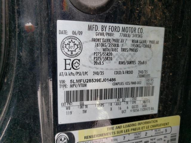 5LMFU28539EJ01486 - 2009 LINCOLN NAVIGATOR 黑色 照片 14