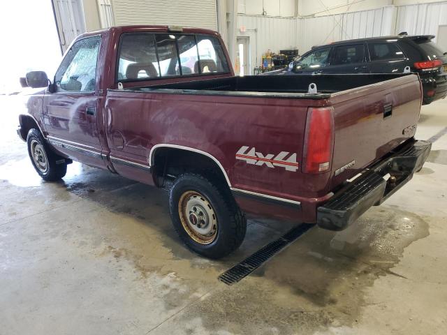 1GTEK14K2PZ543759 - 1993 GMC SIERRA K1500 BURGUNDY photo 2