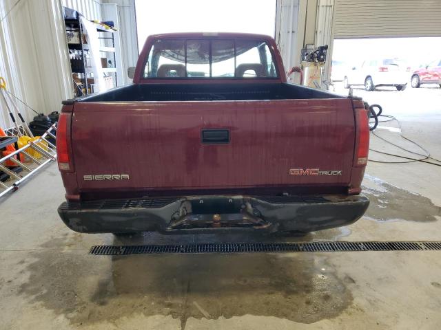 1GTEK14K2PZ543759 - 1993 GMC SIERRA K1500 BURGUNDY photo 6