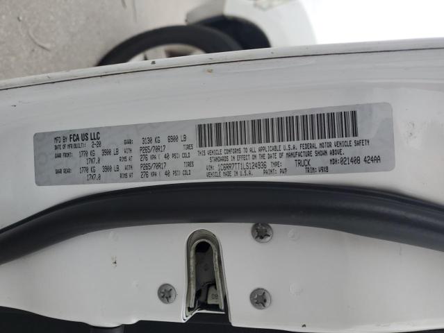 1C6RR7TT1LS124936 - 2020 RAM 1500 CLASS SLT 白色 照片 12