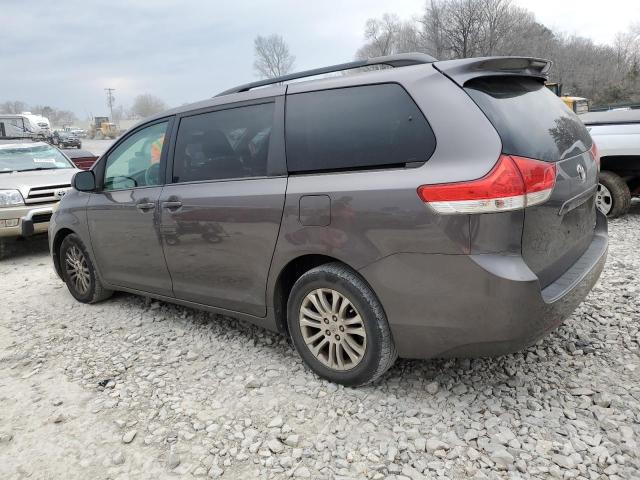 5TDYK3DC9CS247036 - 2012 TOYOTA SIENNA XLE GRAY photo 2