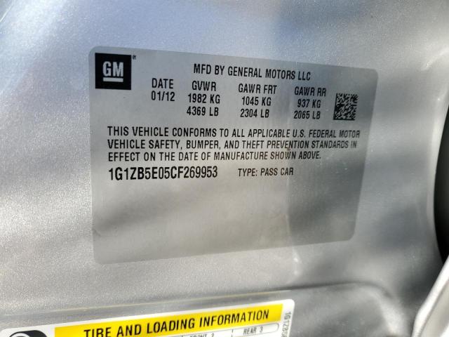 1G1ZB5E05CF269953 - 2012 CHEVROLET MALIBU LS SILVER photo 12