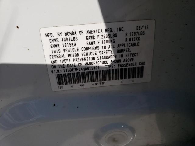 19UDE2F34HA015401 - 2017 ACURA ILX BASE WATCH PLUS WHITE photo 13