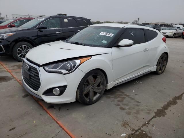 KMHTC6AE7FU218046 - 2015 HYUNDAI VELOSTER TURBO WHITE photo 1