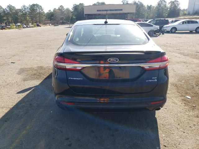 3FA6P0LU5HR285557 - 2017 FORD FUSION SE HYBRID BLACK photo 6