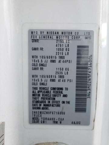 3N63M0ZN9FK716006 - 2015 CHEVROLET CITY EXPRE LT 白色 照片 13