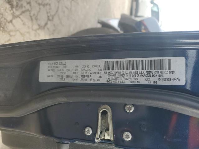 1C6RR7TT4LS106799 - 2020 RAM 1500 CLASS SLT ლურჯი ფოტო 12