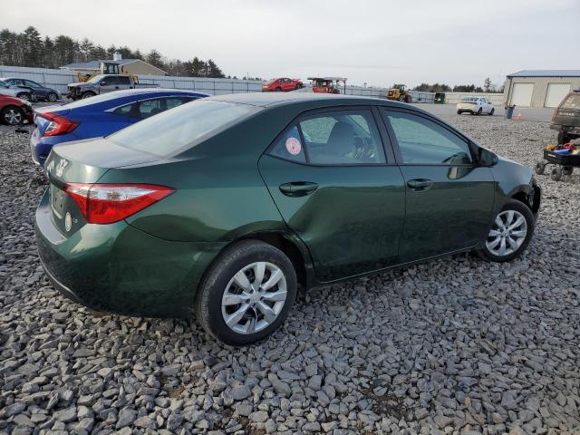 2T1BURHE5GC744064 - 2016 TOYOTA COROLLA L GREEN photo 3