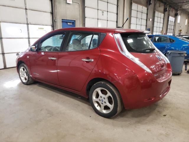 JN1AZ0CP4CT018865 - 2012 NISSAN LEAF SV RED photo 2