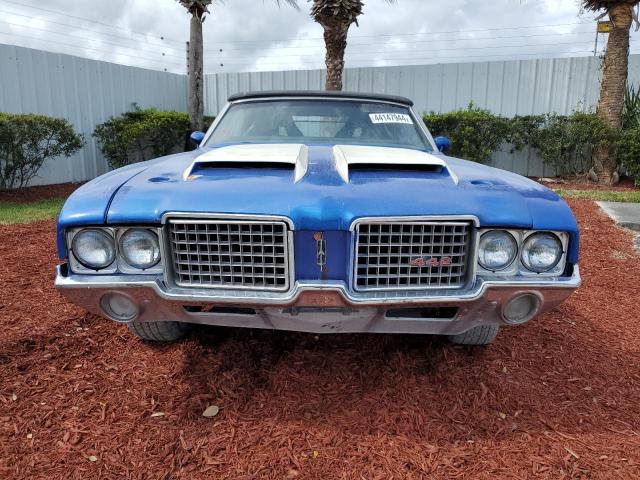 3J67K2M160111 - 1972 OLDSMOBILE CUTLASS SU BLUE photo 5