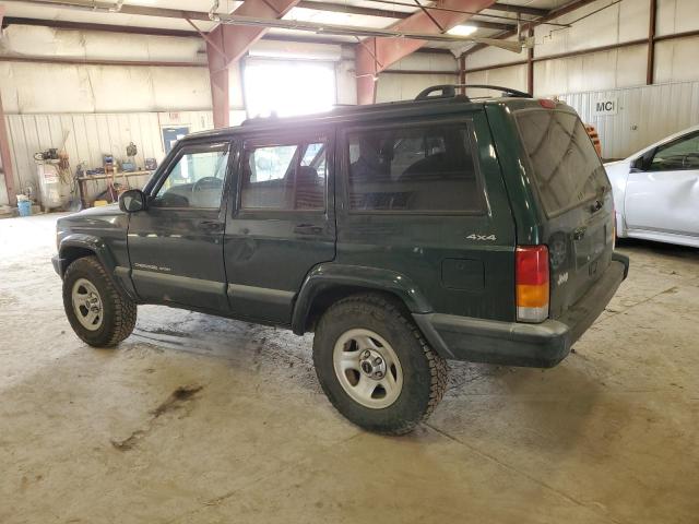 1J4FF48S9YL128747 - 2000 JEEP CHEROKEE SPORT GREEN photo 2