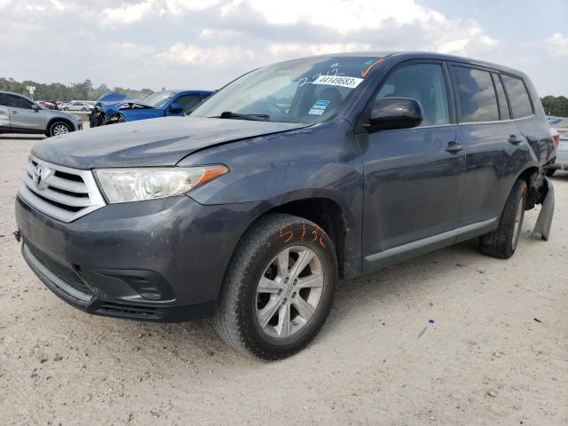 5TDBK3EHXDS182912 - 2013 TOYOTA HIGHLANDER BASE GRAY photo 1