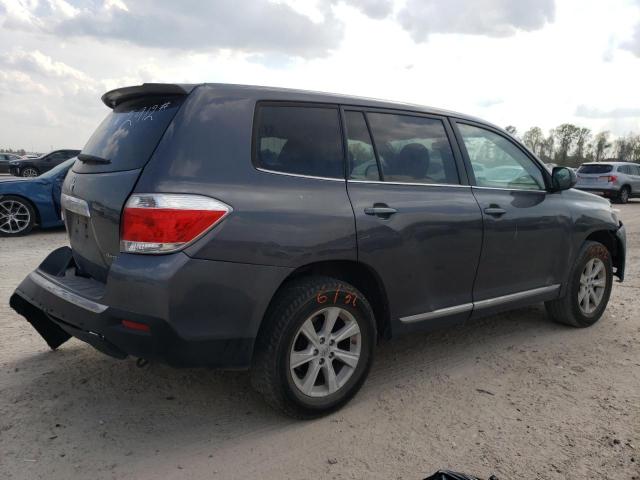 5TDBK3EHXDS182912 - 2013 TOYOTA HIGHLANDER BASE Сұр фото 3