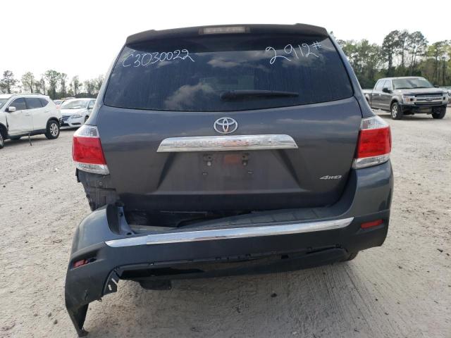 5TDBK3EHXDS182912 - 2013 TOYOTA HIGHLANDER BASE Сұр фото 6