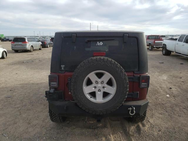 1J4FA24128L633612 - 2008 JEEP WRANGLER X BURGUNDY photo 6