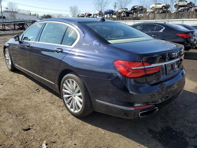 WBA7J2C38HG497716 - 2017 BMW 740 XE BLUE photo 2