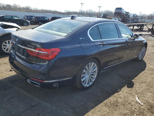 WBA7J2C38HG497716 - 2017 BMW 740 XE BLUE photo 3