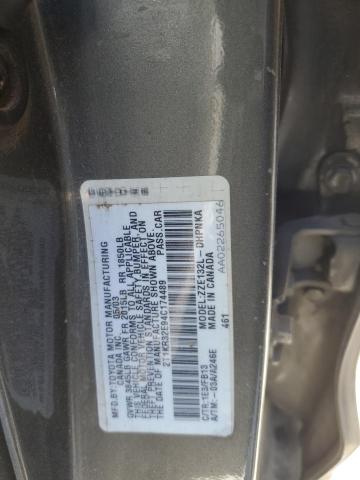 2T1KR32E94C174489 - 2004 TOYOTA COROLLA MA XR GRAY photo 12