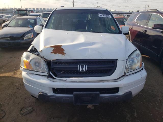 5FNYF186X5B004534 - 2005 HONDA PILOT EXL WHITE photo 5