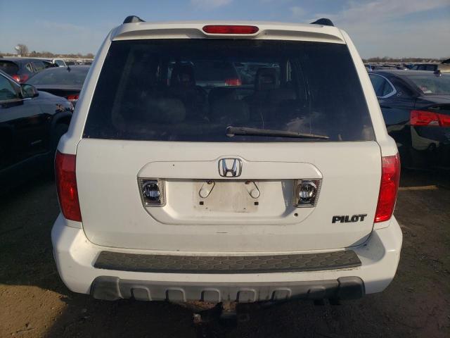 5FNYF186X5B004534 - 2005 HONDA PILOT EXL WHITE photo 6