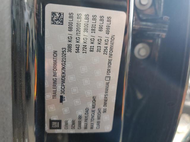 3GCPWDEK7KG210253 - 2019 CHEVROLET SILVERADO C1500 RST BLACK photo 13