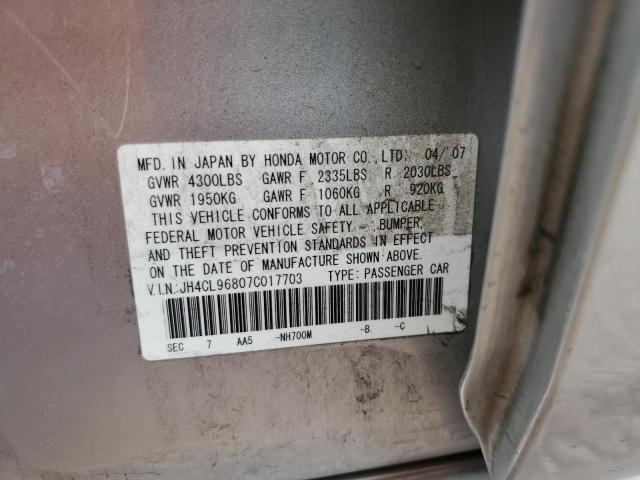 JH4CL96807C017703 - 2007 ACURA TSX SILVER photo 12