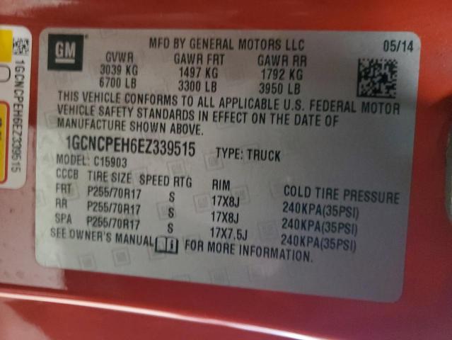 1GCNCPEH6EZ339515 - 2014 CHEVROLET SILVERADO C1500 RED photo 13