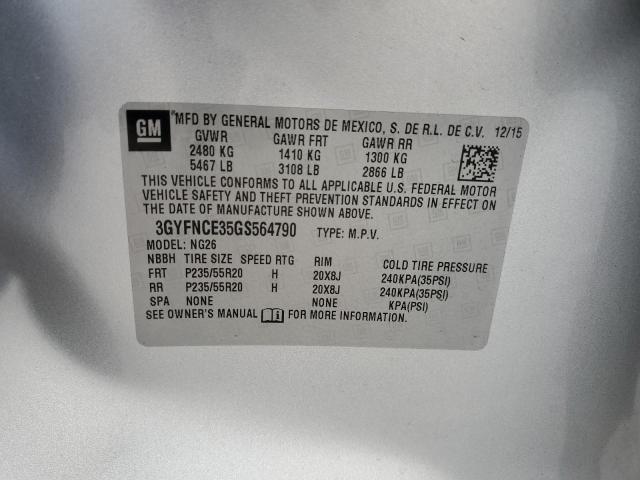 3GYFNCE35GS564790 - 2016 CADILLAC SRX PERFORMANCE COLLECTION Argent photo 13