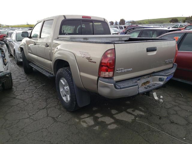 5TEJU62N07Z352820 - 2007 TOYOTA TACOMA DOUBLE CAB PRERUNNER TAN photo 2