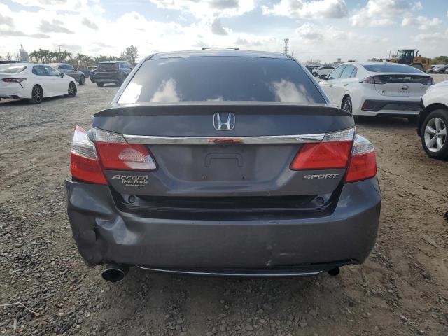 1HGCR2F51DA160620 - 2013 HONDA ACCORD SPORT GRAY photo 6