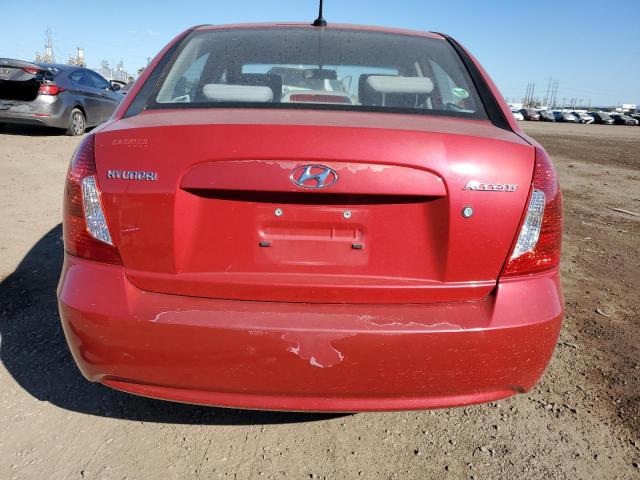 KMHCN4AC6BU614895 - 2011 HYUNDAI ACCENT GLS RED photo 6