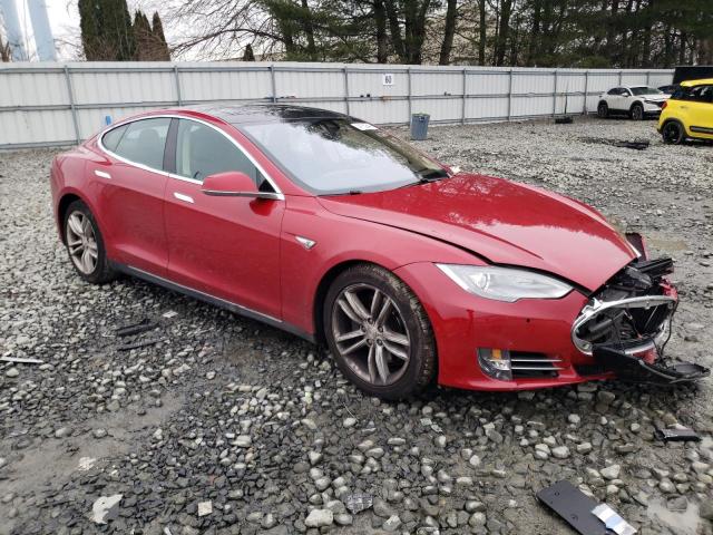 5YJSA1E26FF114102 - 2015 TESLA MODEL S 红色 照片 4