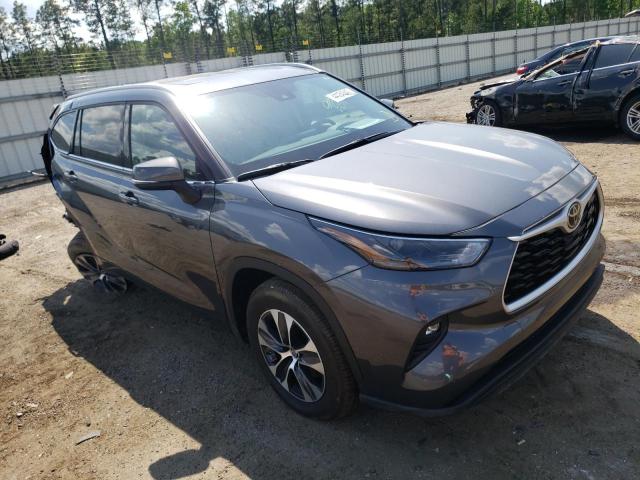 5TDGZRAH5NS541479 - 2022 TOYOTA HIGHLANDER XLE ნაცრისფერი ფოტო 1