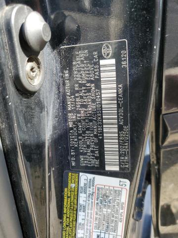 4T1BE32K85U010457 - 2005 TOYOTA CAMRY LE BLACK photo 12