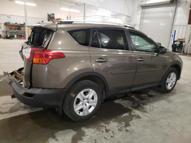 2T3BFREVXDW074866 - 2013 TOYOTA RAV4 LE BROWN photo 3