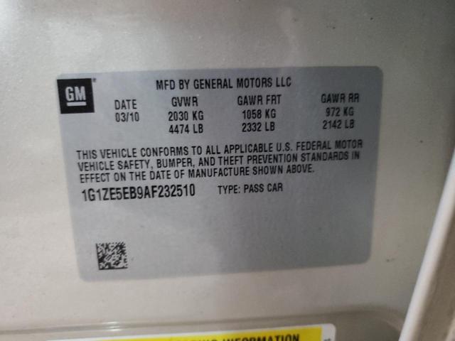 1G1ZE5EB9AF232510 - 2010 CHEVROLET MALIBU LTZ ბეჟი ფოტო 12