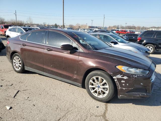 3FA6P0G75FR181376 - 2015 FORD FUSION S MAROON photo 4