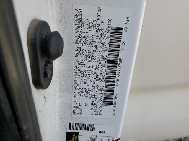 3TMJU62NX7M047564 - 2007 TOYOTA TACOMA DOUBLE CAB PRERUNNER WHITE photo 13