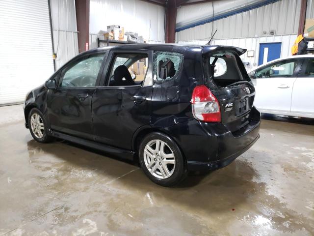 JHMGD38677S021843 - 2007 HONDA FIT S BLACK photo 2