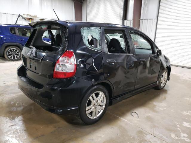 JHMGD38677S021843 - 2007 HONDA FIT S BLACK photo 3