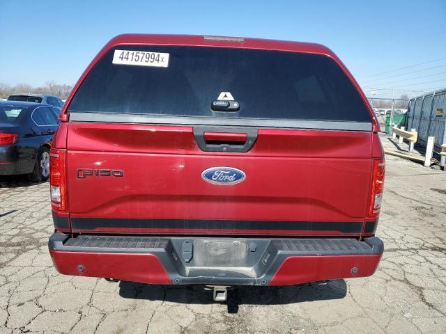 1FTEW1EG1GFD51717 - 2016 FORD F150 SUPERCREW RED photo 6