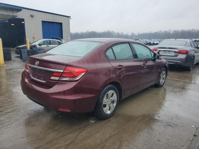 19XFB2F56EE243684 - 2014 HONDA CIVIC LX BURGUNDY photo 3