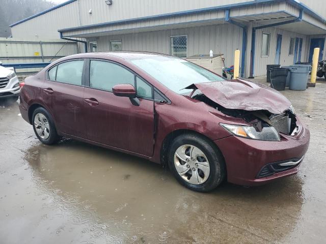 19XFB2F56EE243684 - 2014 HONDA CIVIC LX BURGUNDY photo 4